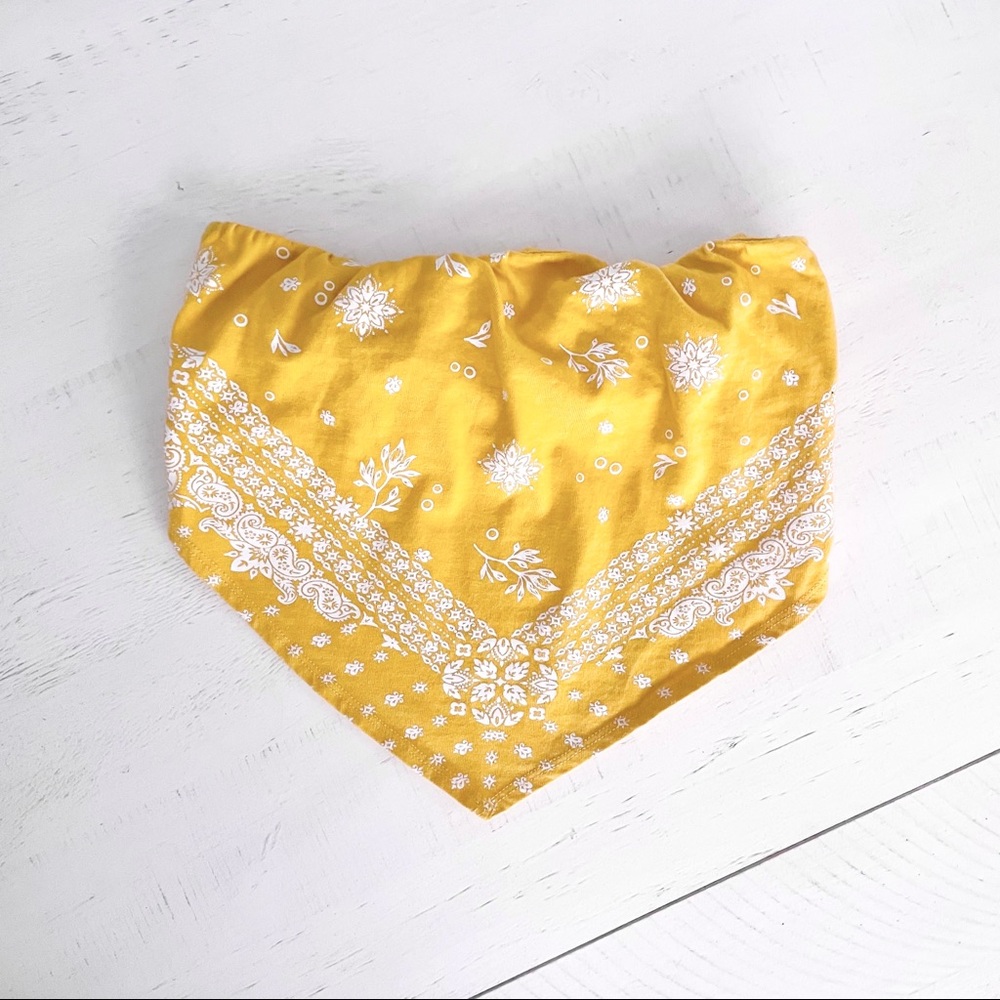 Handkerchief Print Elastic Crop Top by Forever 21